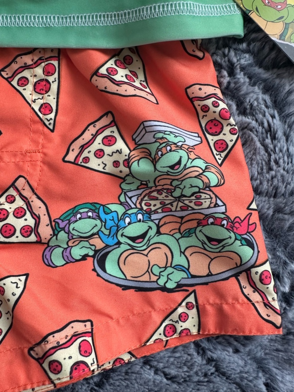 NWTS Nickelodeon Teenage Mutant Ninja Turtles Rashie Swim Set Sz 12 mos - Picture 4 of 11